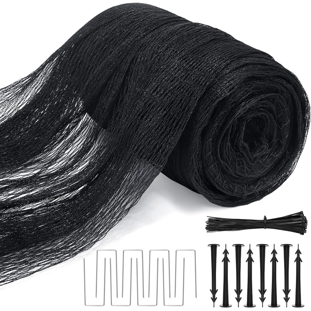 8 X 100 Ft Garden Netting, 5/8in Mesh Heavy Duty Bird Netting for Vegetable, Fruit Trees, Blueberry Bush Protection, Reusable Poultry Netting Against Birds, Deer, Rabbit and Cat, Chicken Coop Net