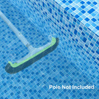 Sepetrel Upgraded Pool Brush Head for Cleaning Pool Walls,Heavy Duty Inground/Above Ground Aluminum Swimming Pool Scrub Brushes with Curved Ends & Premium Strong Bristle