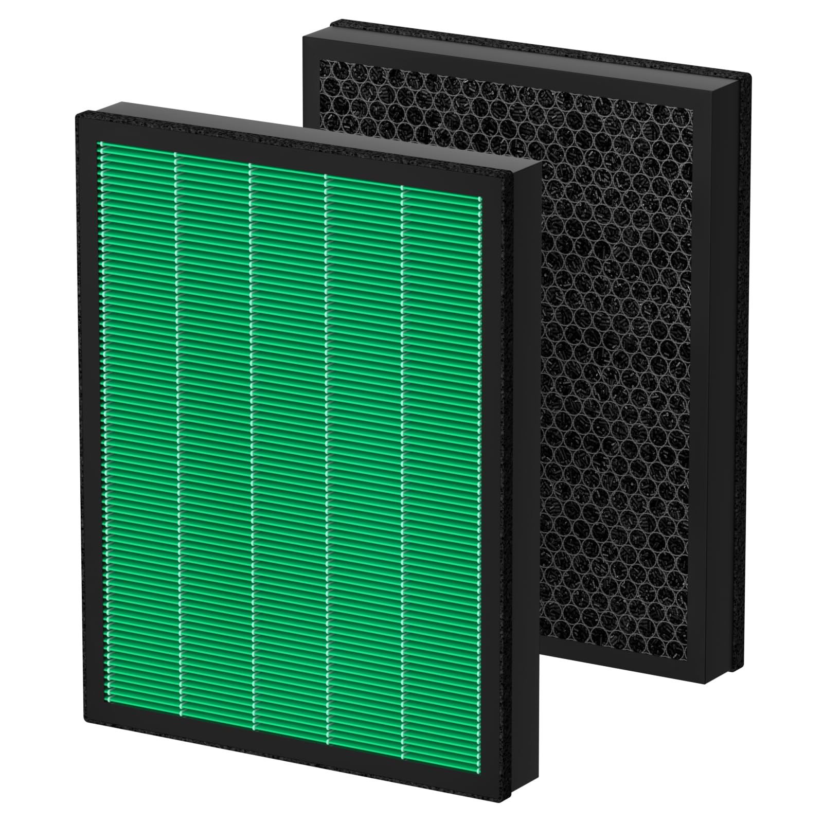 2 Pack 300 Replacement Filter for Coway AIRMEGA Max2 300/300S Smart Air Purifier，True HEPA with Activated Carbon 2-in-1 Filter, AP-1515-FP