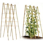 2 Pack 47''x18'' Bamboo Trellis for Climbing Plants Outdoor, Oltara A-Frame Foldable Garden Trellis for Cucumbers, Raised Beds, Tomatoes, Beans, Vegetables & Flowers Support