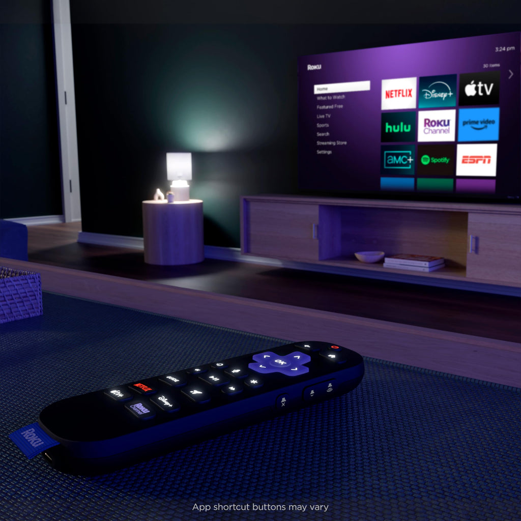 Roku Voice Remote Pro (2nd Ed.), TV Remote Control with Backlit Buttons