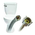 Fluidmaster B1T12 Toilet Connector, Braided Stainless Steel - 3/8 Female Compression Thread x 7/8 Female Ballcock Thread, 12-Inch Length