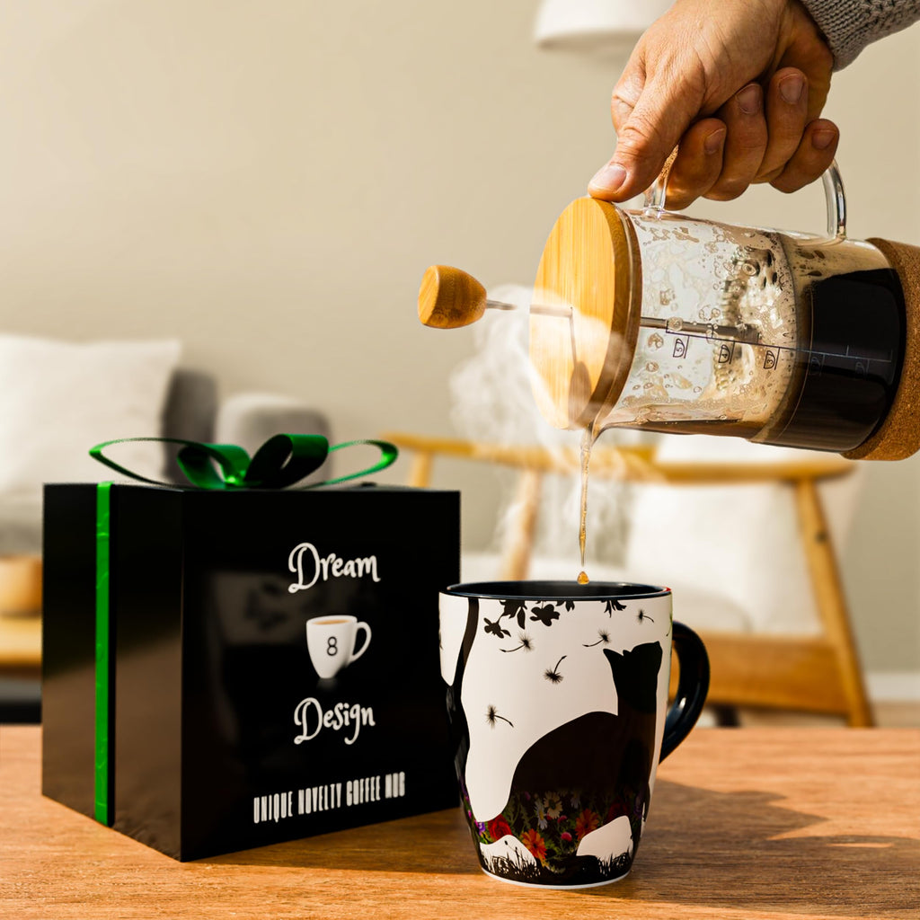 Color Changing Cat Coffee Mug 12oz – Unique Gift for Cat Lovers
