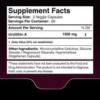Liposomal Urolithin A Supplement Capsules 1,000mg - Urolithin A+ Supplement for Cellular Renewal & Mitochondrial Support, Ultra-Strength Muscle Health - Third-Party Tested 240 Capsules - Made in USA