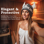 Handmade Premium Wool Sauna Hat – Viking Style Sauna Cap for Men & Women | Natural, Breathable & Eco-Friendly | Comfortable Full-Coverage Fit | Spa, Steam Room, Banya & Bathhouse