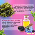 MSLOTAL Irish Sea Moss Gummies with Black Seed Oil, Ashwagandha Bladderwrack and Burdock Root, Organic Sea Moss Gummies for Women and Men with Shilajit, Immune Support, Vegan, 120 Gummies Totalss
