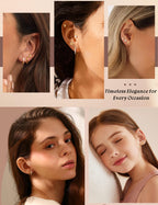 LOLIAS 10Pairs Flat Back Earrings for Women Girls Hypoallergenic Gold Stud