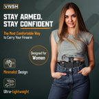 VNSH Gun Holster for Women – Comfortable Waistband for Concealed Carry | IWB Belly Band with Built-in Double Mag Pouch