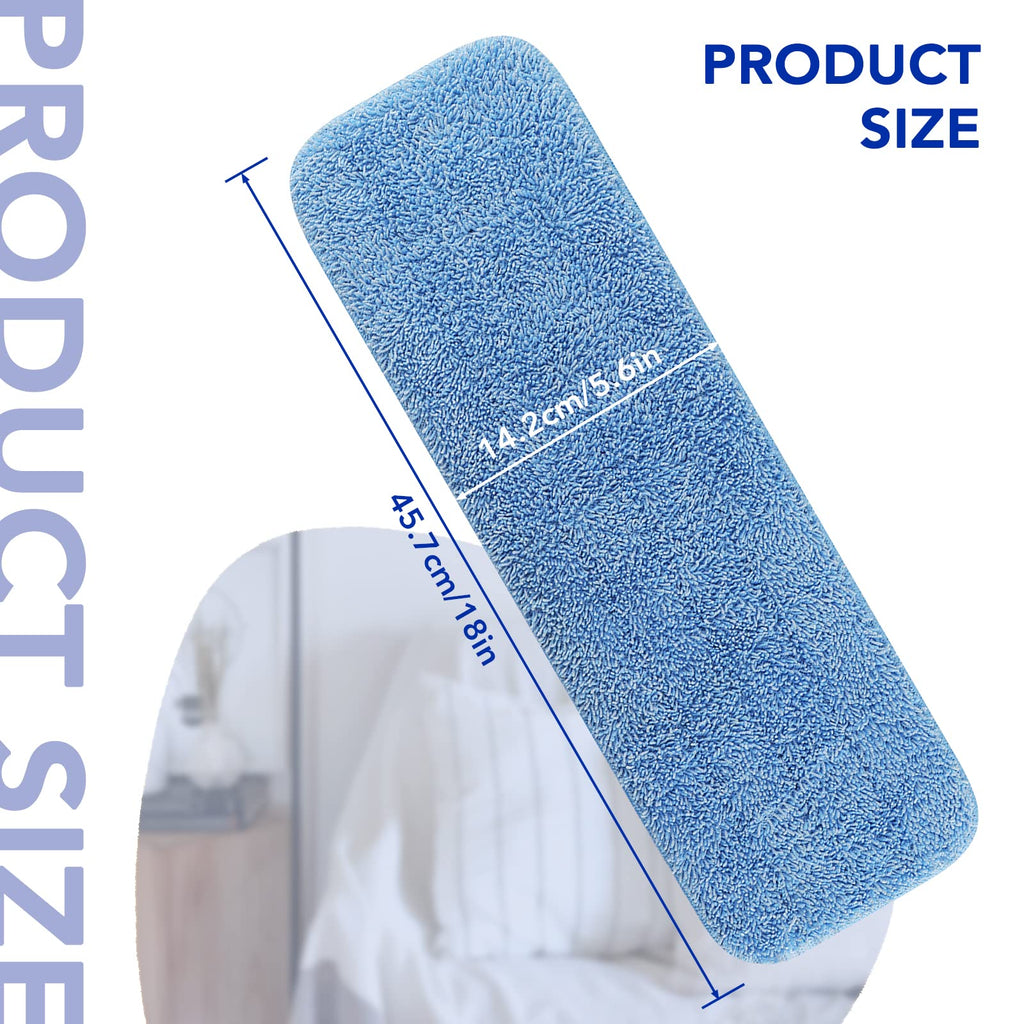 Replacement Mop Pads Fit for Rubbermaid Commercial 18" and 17" Mop - 10 Pack Wet & Dry Commercial Cleaning Reusable Refills Fit for Any Flat System 17 and 18 Inch