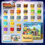 100PCS Magnetic Blocks Building Toys, Gem Cave Adventure Building Craft, Learning Sensory Toys for Boys Girls Age 3-12, Game Gift for Kids Little Gamers (0.8 inch)