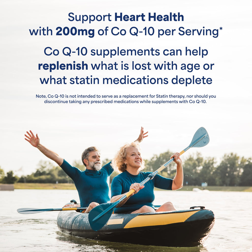 Puritan's Pride Coenzyme CoQ10 200mg, Dietary Supplement for Heart Health, Blood Pressure, Oral Gum Health, and Healthy Aging Support, 120 Servings, Rapid Release Softgels