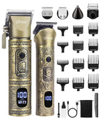 Ufree Beard Trimmer for Men with Hair Clipper, Professional Hair Clippers for Men and Hair Trimmers, Cordless Electric Razor Mens Grooming Kit for Nose, Face, Ear, Body, Gifts for Men Husband Father