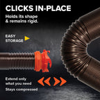 Camco RhinoFLEX 15 Ft Complete RV Sewer Hose Kit, Swivel Bayonet Fittings