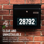 Reflective Mailbox Numbers Sticker for Outside 4 Inch, For Mailbox, Windows, Cars, Door, Trucks and Homes, Five Character Custom Address Numbers, Businesses, 3M EGP Outdoor Sign, Made in USA