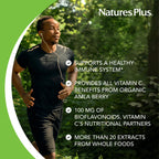 NaturesPlus Source of Life Garden Vitamin C - 60 Capsules - Immune System Support - USDA Certified Organic, Non-GMO, Vegan, Gluten Free - 30 Servings