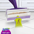Swiffer WetJet Floor Spray Mop, Starter Kit, Includes: 1 WetJet, 5 Pads, 1 Cleaning Solution & 4 Batteries