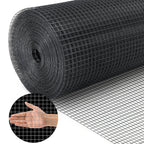 Land guard 48 inch×100 ft Black Vinyl Coated Hardware Cloth, 19 Gauge 1/2 inch Black PVC Hardware Cloth, Welded Wire Fence Supports Poultry Netting Cage Fence…………