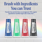 Dr. Bronner’s - All-One Toothpaste Variety Pack - Peppermint & Spearmint, 70% Organic Ingredients, Fluoride-Free, Helps Freshen Breath, Vegan (5oz, 4-Pack)