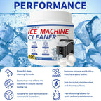 STREALE Ice Machine Cleaner Maker and Descaler - 100 Ice Maker Cleaner Tablets Compatible with All Major Brands, Nickel Safe Descaler Countertop Portable Commercial Icemaker Cleaning Solution