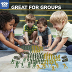 TOY Life Army Men Action Figures Toys Plastic, Toy Soldiers for Boys with Helicopter, Green Military Playset