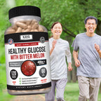 Kaya Naturals Healthy Gluco with Bittermelon Supplement | Support Healthy Levels and Function, 20 Herbs Vitamins and Minerals, Alpha Lipoic Acide, Cinnamon, Vitamin C & E, Non-GMO (120 Count)