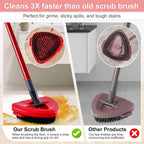 Mop Heads Replacement for Ocedar, Mop Replace Head for Ocedar EasyWring 1 Tank, Microfiber Spin Mop Refills, Include 2 Mop Replacement Head Deep Cleaning, 1 Mop Base and 2 Upgraded Scrubber Mop Head