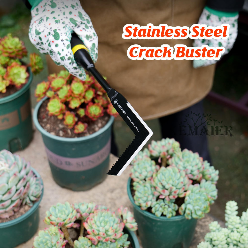 Kemaier 5-Piece Garden Tool Set, Heavy-Duty Stainless Steel Premium Tools