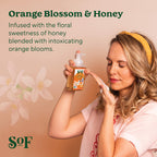 SoF Hydrating Foaming Hand Wash - With Organic Agave Nectar & Coconut Oil- Vegan & Non GMO- Free From Phthalates, Sulfates & Parabens- Orange Blossom & Honey - 8 oz Bottle 3 Pack