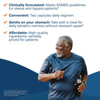 Bariatric Fusion Bariatric Multivitamin Without Iron | Post Bariatric Surgery Patients | Iron Free Bariatric Vitamin for Gastric Bypass and Sleeve Gastrectomy | 60 Capsules | 1 Month Supply