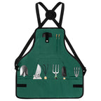 LUCKIPLUS Gardening Apron, Garden Apron for Women with Pockets, Waterproof 600D Heavy Duty Cross Back Work Tool Aprons for Men Gardeners Painting