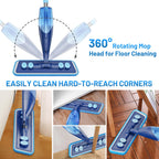 IOPRETTY Microfiber Hardwood Floor Mop - Spray Mop with 4 Washable Pads