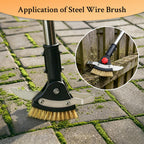 Crack Weeder Tool for Driveway & Patio, Crevice Weeding Tool with Long Handle, Stainless Steel Weed Remover for Sidewalk, Garden, Lawn