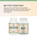 Double Wood Supplements NAD+ Anti Aging & Cell Regeneration | 500mg of 95% Pure NAD Plus Per Serving, 30 Day Supply | Similar to Nicotinamide Riboside | Third Party Tested, Vegan Safe, Non-GMO