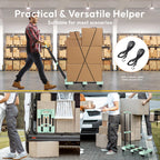 Voipvvii Folding Hand Truck 500lbs, Portable Heavy Duty Dolly Cart, 6 Wheels Collapsible Luggage Cart with 2 Elastic Ropes - Compact Trolley Cart for Easy Moving - Ideal Hand Cart for Travel and More