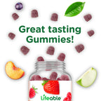Lifeable Zinc Gummies | 50mg | Great Tasting Natural Flavor Zinc Vitamins | Gluten Free, Vegetarian, GMO-Free Zinc Chewable | for Immune Support | 90 Gummies