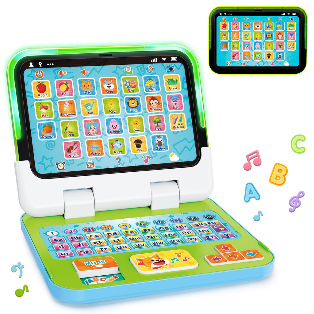 Toy Laptop Tablet for Ages 1-3, 2-in-1 Toy Computer Learning Toys