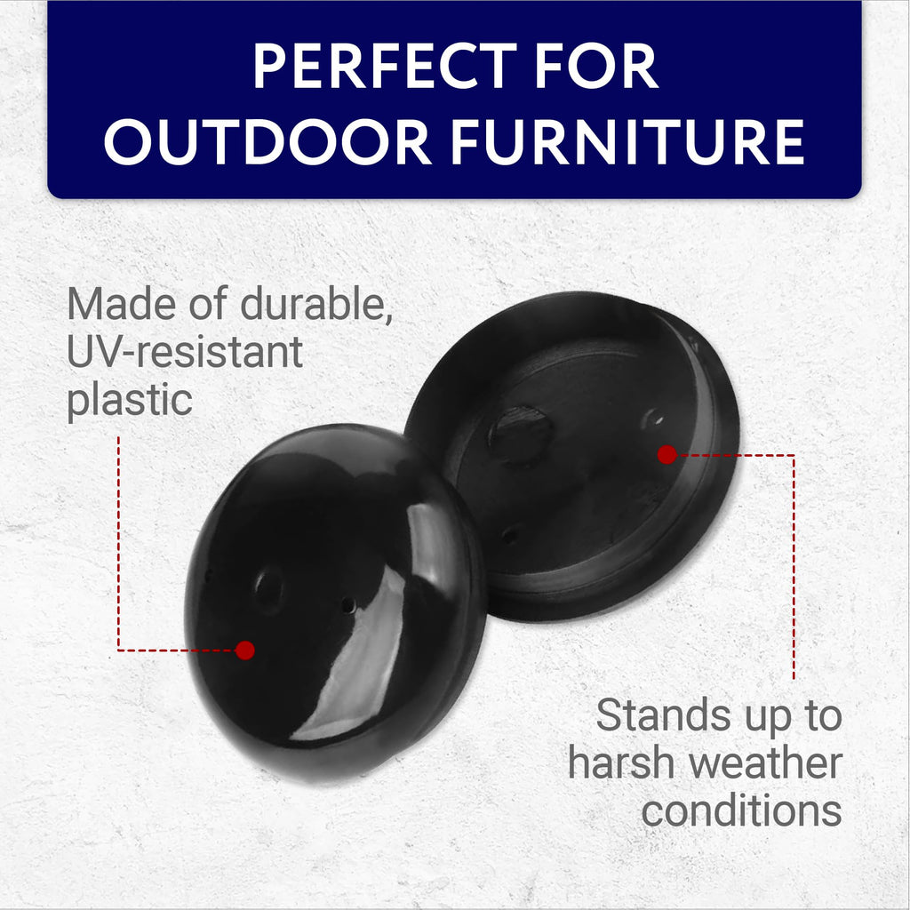 IMPRESA 32 Pack of 1.5 Patio Furniture Glides/Feet/Caps for Wrought Iron Outdoor Furniture “ Protect Your Floor Surfaces from Scratches, Replacement for Eight Chairs