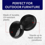 IMPRESA 32 Pack of 1.5 Patio Furniture Glides/Feet/Caps for Wrought Iron Outdoor Furniture “ Protect Your Floor Surfaces from Scratches, Replacement for Eight Chairs