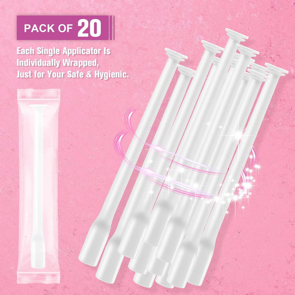 Nieteyrue Disposable Suppository Applicators Individually Wrapped Hygienic Fit to Size 00 Cap-sules and Many Shapes of Suppositories, Tablets Feminine Care Applicators from (20 Counts-new)