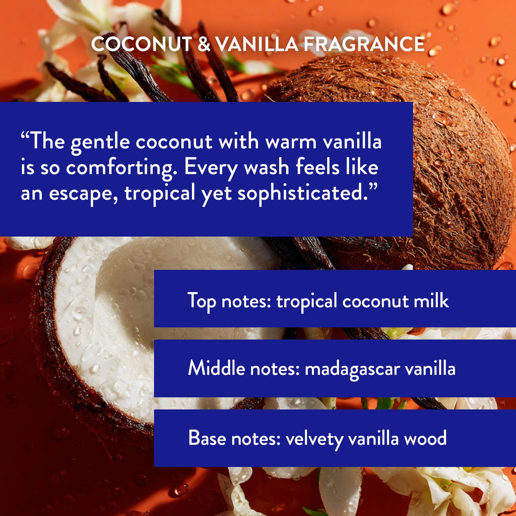 Routine Wellness Shampoo & Conditioner Set - Strengthening & Volumizing for Thinning Hair - Promotes Full, Voluminous, Healthy Hair - Coconut & Vanilla (Pack of 2)