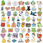 50-Pack Mixed Enamel Brooch Bulk Set,Lapel Badges, Cartoon Plant Enamel Pin Sets, Funny Button Pins Jewelry for Backpack Cloths Hats Jacket Decoration (50 PCS)