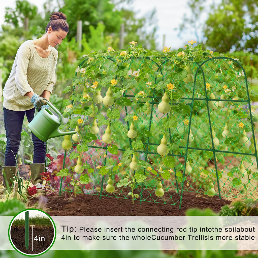 WLLEYAY Large U-Shape Cucumber Trellis for Raised Bed,49.2x49.2x23.6in