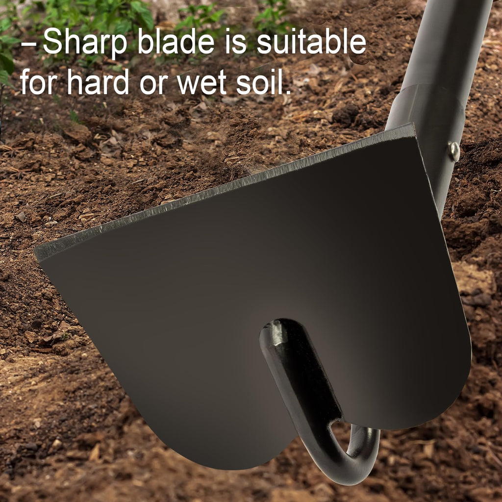 AgroPro Hoe Garden Tool, Heavy Duty Garden Hoe for Weeding, Metal Garden Hoe with Long Handle, 58 Inches