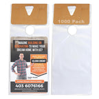 TidyFriend Plastic Door Hanger Bags 6” x 12” (1000 Pack), Clear Door Hanger Bags Protects Flyers, Brochures, Notices, Printed Materials, Waterproof and Secure