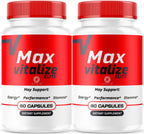 (2 Pack) Max Vitalize Capsules Support Advanced Formula - MaxVitalize Premium Pills All Natural Ingredients Maximum Strenght, Daily Support for Overall Health & Wellness 120 Capsules for 2 Months