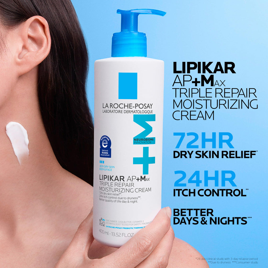 La Roche-Posay Lipikar AP+MAX Triple Repair Body Cream for Dry Skin 16.07oz