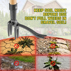 BellaJoyz Weed Puller Tool, Stand Up Heavy Duty Weed Remover Tool with Long Handle & 4-Claw Steel Head, Bamboo Garden Hand Weeding Tool - Easily Remove Weeds Without Bending, Pulling,or Kneeling
