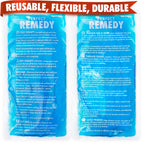 Perfect Remedy 2-Pack Gel Ice Packs for Injuries Reusable, Hot & Cold Pack that’s Durable, Soft & Flexible, Fast Relief & Recovery (Blue, Reg 2PK)