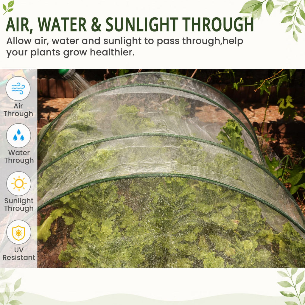10Ft x 50Ft Garden Netting, Fine Mesh Insect Netting for Plant Protection