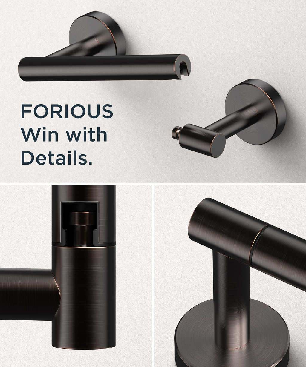 FORIOUS Commercial Toilet Paper Holder Wall Mount Bathroom Tissue Holder
